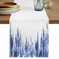 thumbnail image 1 of Table Runner 72 Inches Long for Kitchen Dining, Navy Blue Dresser Scarf Farmhouse, Dining Table Decorations for Wedding/Parties, Summer Botanical Leaves Watercolor 14 x 72 In, 1 of 8