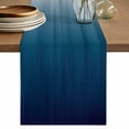 thumbnail image 1 of Table Runner 72 Inches Long for Kitchen Dining, Navy Blue Ombre Dresser Scarf Farmhouse, Dining Table Decorations for Wedding/Parties, Contemporary Gradient Abstract Art 14 x 72 In, 1 of 8