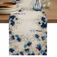 thumbnail image 1 of Table Runner 72 Inches Long for Kitchen Dining, Navy Blue Spring Floral Dresser Scarf Farmhouse, Dining Table Decorations for Wedding/Parties, Farmhouse Butterfly Rustic 13 x 72 In, 1 of 8