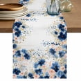 thumbnail image 1 of Table Runner 72 Inches Long for Kitchen Dining, Navy Blue Spring Floral Dresser Scarf Farmhouse, Dining Table Decorations for Wedding/Parties, Farmhouse Butterfly 13 x 72 In, 1 of 8