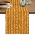 thumbnail image 1 of Table Runner 72 Inches Long for Kitchen Dining, Orange Spring Leaves Dresser Scarf Farmhouse, Dining Table Decorations for Wedding/Parties, Pastoral Botanical Striped Flowers 18 x 72 In, 1 of 8