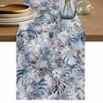 thumbnail image 1 of Table Runner 72 Inches Long for Kitchen Dining, Palm Leaves Dresser Scarf Farmhouse, Dining Table Decorations for Wedding/Parties, Spring Tropical Leaf Botanical Vintage Blue 13 x 72 In, 1 of 8