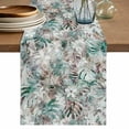 thumbnail image 1 of Table Runner 72 Inches Long for Kitchen Dining, Palm Leaves Dresser Scarf Farmhouse, Dining Table Decorations for Wedding/Parties, Turquoise Tropical Leaf Botanical Retro Spring 14 x 72 In, 1 of 8