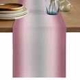 thumbnail image 1 of Table Runner 72 Inches Long for Kitchen Dining, Pink Ombre Dresser Scarf Farmhouse, Dining Table Decorations for Wedding/Parties, Modern Grey Gradient Farmhouse Art 14 x 72 In, 1 of 8