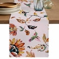thumbnail image 1 of Table Runner 72 Inches Long for Kitchen Dining, Pink Spring Floral Dresser Scarf Farmhouse, Dining Table Decorations for Wedding/Parties, Summer Botanical Vintage Birds 18 x 72 In, 1 of 8