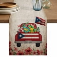 thumbnail image 1 of Table Runner 72 Inches Long for Kitchen Dining, Puerto Rican Flag Dresser Scarf Farmhouse, Dining Table Decorations for Wedding/Parties, Vintage Country Truck Flowers Beige 16 x 72 In, 1 of 8