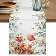 thumbnail image 1 of Table Runner 72 Inches Long for Kitchen Dining, Red Poppy Dresser Scarf Farmhouse, Dining Table Decorations for Wedding/Parties, Spring Farmhouse Country Flower Leaf Plant 16 x 72 In, 1 of 8