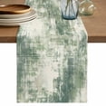 thumbnail image 1 of Table Runner 72 Inches Long for Kitchen Dining, Sage Green Ombre Dresser Scarf Farmhouse, Dining Table Decorations for Wedding/Parties, Gradient Abstract Art Vintage Grey 16 x 72 In, 1 of 8
