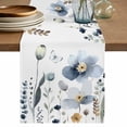 thumbnail image 1 of Table Runner 72 Inches Long for Kitchen Dining, Spring Blue Floral Dresser Scarf Farmhouse, Dining Table Decorations for Wedding/Parties, Country Garden Wildflowers Botanical 16 x 72 In, 1 of 8