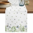 thumbnail image 1 of Table Runner 72 Inches Long for Kitchen Dining, Spring Botanical Dresser Scarf Farmhouse, Dining Table Decorations for Wedding/Parties, Farmhouse Pastoral Daisy Leaves 18 x 72 In, 1 of 8