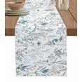thumbnail image 1 of Table Runner 72 Inches Long for Kitchen Dining, Spring Floral Dresser Scarf Farmhouse, Dining Table Decorations for Wedding/Parties, Vintage Botanical Watercolor 18 x 72 In, 1 of 9