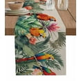 thumbnail image 1 of Table Runner 72 Inches Long for Kitchen Dining, Summer Botanical Dresser Scarf Farmhouse, Dining Table Decorations for Wedding/Parties, Tropical Plants Birds Farmhouse 14 x 72 In, 1 of 9