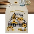 thumbnail image 1 of Table Runner 72 Inches Long for Kitchen Dining, Sunflower Dresser Scarf Farmhouse, Dining Table Decorations for Wedding/Parties, Gnomes Truck Elegant Pastoral Rustic 14 x 72 In, 1 of 8