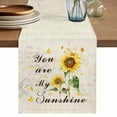 thumbnail image 1 of Table Runner 72 Inches Long for Kitchen Dining, Sunflower Dresser Scarf Farmhouse, Dining Table Decorations for Wedding/Parties, Vintage Botanical 18 x 72 In, 1 of 8