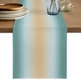 thumbnail image 1 of Table Runner 72 Inches Long for Kitchen Dining, Teal Ombre Dresser Scarf Farmhouse, Dining Table Decorations for Wedding/Parties, Modern Yellow Gradient Farmhouse Art 16 x 72 In, 1 of 8