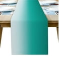 thumbnail image 1 of Table Runner 72 Inches Long for Kitchen Dining, Teal Ombre Dresser Scarf Farmhouse, Dining Table Decorations for Wedding/Parties, Turquoise White Gradient Modern Abstract Art 14 x 72 In, 1 of 9
