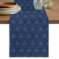 thumbnail image 1 of Table Runner 72 Inches Long for Kitchen Dining, Tropical Palm Trees Dresser Scarf Farmhouse, Dining Table Decorations for Wedding/Parties, Summer Coconut Trees Plants Navy Blue 16 x 72 In, 1 of 8