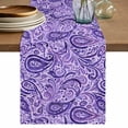 thumbnail image 1 of Table Runner 72 Inches Long for Kitchen Dining, Vintage Purple Dresser Scarf Farmhouse, Dining Table Decorations for Wedding/Parties, Retro Botanical Abstract Art 13 x 72 In, 1 of 8