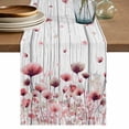 thumbnail image 1 of Table Runner 72 Inches Long for Kitchen Dining, Watercolor Pink Flowers Dresser Scarf Farmhouse, Dining Table Decorations for Wedding/Parties, Spring Flowers Botanical Wood Grain 13 x 72 In, 1 of 8