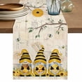 thumbnail image 1 of Table Runner 72 Inches Long for Kitchen Dining, Yellow Bees Gnomes Dresser Scarf Farmhouse, Dining Table Decorations for Wedding/Parties, Spring Floral Branches Pastoral 14 x 72 In, 1 of 8