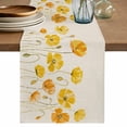 thumbnail image 1 of Table Runner 72 Inches Long for Kitchen Dining, Yellow Flowers Dresser Scarf Farmhouse, Dining Table Decorations for Wedding/Parties, Farmhouse Botanical Watercolor Floral 18 x 72 In, 1 of 8