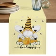 thumbnail image 1 of Table Runner 72 Inches Long for Kitchen Dining, Yellow Gnomes Dresser Scarf Farmhouse, Dining Table Decorations for Wedding/Parties, Spring Bees Daisy Honey White Floral 13 x 72 In, 1 of 8