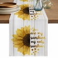 thumbnail image 1 of Table Runner 72 Inches Long for Kitchen Dining, Yellow Sunflowers Dresser Scarf Farmhouse, Dining Table Decorations for Wedding/Parties, You Are My Sunshine Wood Rustic 16 x 72 In, 1 of 8