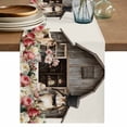 thumbnail image 1 of Table Runner - 90 Inch Long, Beige Easter Bunny Kitchen Dining Table Runner Dresser Scarves, Spring Retro Farmhouse Rabbits Floral Farmhouse Decor for Coffee Tables Wedding Party Banquet, 1 of 8