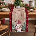 thumbnail image 1 of Table Runner 36 Inch Long - Gnome Winter Christmas Tree SnowDecorative Table Scarf,Red Black Plaid Retro LinenDining Table Runners for Wedding Party Kitchen Dining Tables, 1 of 9