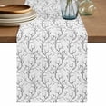 thumbnail image 1 of Table Runner 90 Inches Long for Kitchen Dining, Black White Branches Dresser Scarf Farmhouse, Dining Table Decorations for Wedding/Parties, Vintage Art Farmhouse 13 x 90 In, 1 of 8