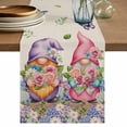 thumbnail image 1 of Table Runner 90 Inches Long for Kitchen Dining, Blue Purple Gnomes Dresser Scarf Farmhouse, Dining Table Decorations for Wedding/Parties, Spring Vintage Hydrangea Flower Leaf 13 x 90 In, 1 of 8