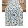 thumbnail image 1 of Table Runner 90 Inches Long for Kitchen Dining, Blue Yellow Floral Spring Dresser Scarf Farmhouse, Dining Table Decorations for Wedding/Parties, Summer Pastoral Botanical Green 13 x 90 In, 1 of 9