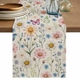 thumbnail image 1 of Table Runner 90 Inches Long for Kitchen Dining, Pink Spring Floral Dresser Scarf Farmhouse, Dining Table Decorations for Wedding/Parties, Elegant Pastoral Flowers Butterflies Rustic 13 x 90 In, 1 of 8