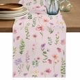 thumbnail image 1 of Table Runner 90 Inches Long for Kitchen Dining, Pink Spring Floral Dresser Scarf Farmhouse, Dining Table Decorations for Wedding/Parties, Flowers Botanical Elegant Pastoral 13 x 90 In, 1 of 8