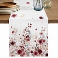 thumbnail image 1 of Table Runner 90 Inches Long for Kitchen Dining, Red Flowers Dresser Scarf Farmhouse, Dining Table Decorations for Wedding/Parties, Spring Floral Elegant Pastoral Watercolor 13 x 90 In, 1 of 8