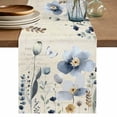 thumbnail image 1 of Table Runner 90 Inches Long for Kitchen Dining, Spring Blue Floral Dresser Scarf Farmhouse, Dining Table Decorations for Wedding/Parties, Vintage Garden Wildflowers Botanical 13 x 90 In, 1 of 8