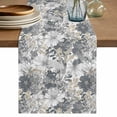 thumbnail image 1 of Table Runner 90 Inches Long for Kitchen Dining, Spring Botanical Dresser Scarf Farmhouse, Dining Table Decorations for Wedding/Parties, Country Floral Leaves Gray Brown 13 x 90 In, 1 of 8