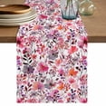 thumbnail image 1 of Table Runner 90 Inches Long for Kitchen Dining, Spring Floral Dresser Scarf Farmhouse, Dining Table Decorations for Wedding/Parties, Modern Watercolor Flowers Botanical 13 x 90 In, 1 of 8
