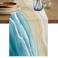thumbnail image 1 of Table Runner 90 Inches Long for Kitchen Dining, Teal Blue Beach Coastal Dresser Scarf Farmhouse, Dining Table Decorations for Wedding/Parties, Summer Ocean Nautical Seaside 13 x 90 In, 1 of 8