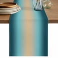 thumbnail image 1 of Table Runner 90 Inches Long for Kitchen Dining, Turquoise Ombre Dresser Scarf Farmhouse, Dining Table Decorations for Wedding/Parties, Modern Yellow Gradient Farmhouse Art 13 x 90 In, 1 of 8