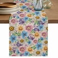 thumbnail image 1 of Table Runner 90 Inches Long for Kitchen Dining, Watercolor Flowers Dresser Scarf Farmhouse, Dining Table Decorations for Wedding/Parties, Spring Floral Daisy Plants Country Beige 13 x 90 In, 1 of 8
