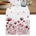 thumbnail image 1 of Table Runner 90 Inches Long for Kitchen Dining, Watercolor Flowers Dresser Scarf Farmhouse, Dining Table Decorations for Wedding/Parties, Spring Pink Ink Floral Botanical 13 x 90 In, 1 of 8