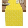 thumbnail image 1 of Table Runner 90 Inches Long for Kitchen Dining, Yellow Morocco Dresser Scarf Farmhouse, Dining Table Decorations for Wedding/Parties, Geometric Leaf Diamond Lattice Abstract 13 x 90 In, 1 of 9