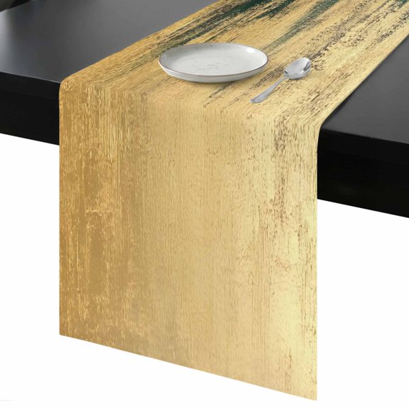 Table Runner Abstract Art Decorative Dining Table Runner Yellow Green Kitchen Table Decoration for Home, Holiday and Party Use 13x36 Inch