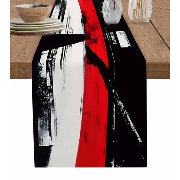 Table Runner Abstract Art Table Decoration for Kitchen Dinning Dark Art Table Decoration for Indoor Outdoor Party Wedding Decor 13x90inch