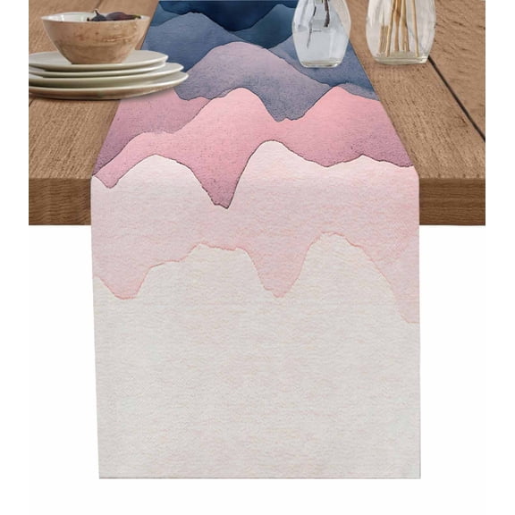 Table Runner Abstract Art Table Decoration for Kitchen Dinning Forest Tree Table Decoration for Indoor Outdoor Party Wedding Decor 13x72inch