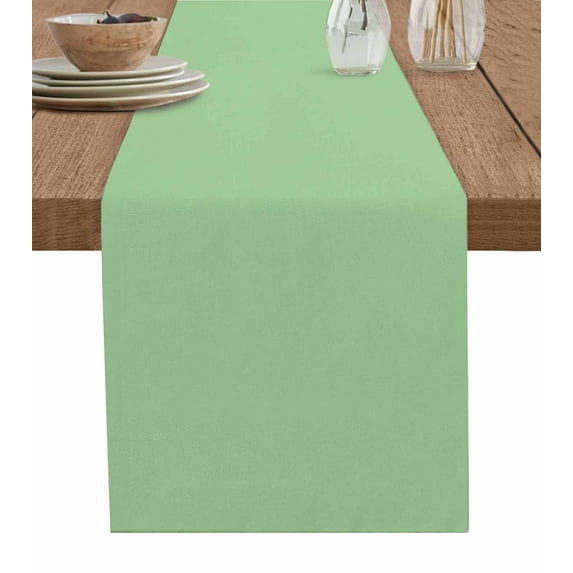 Table Runner Avocado Green Table Decoration for Kitchen Dinning Solid Color Table Decoration for Indoor Outdoor Party Wedding Decor 13x90inch