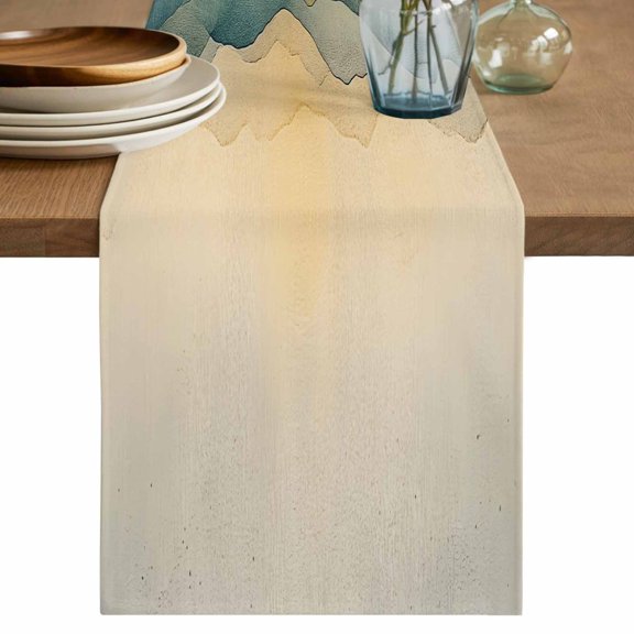 Table Runner Beautiful Landscape Soft Linen Style Table Runner Cloth Abstract Art Dining Table Decor for Kitchen, Dining Room, Parties, Holiday & Everyday Use 13x36 Inch