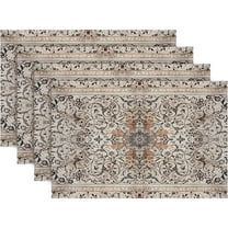 Table Runner Boho Table Runners Vintage Elegant Farmhouse Table Center Linen Decor for Home Dining Party Entrance (12x18 Inch ,Set of 4) Boho-Brown