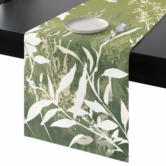 Table Runner Butterfly Plant Decorative Dining Table Runner Retro Pastoral Kitchen Table Decoration for Home, Holiday and Party Use 13x36 Inch